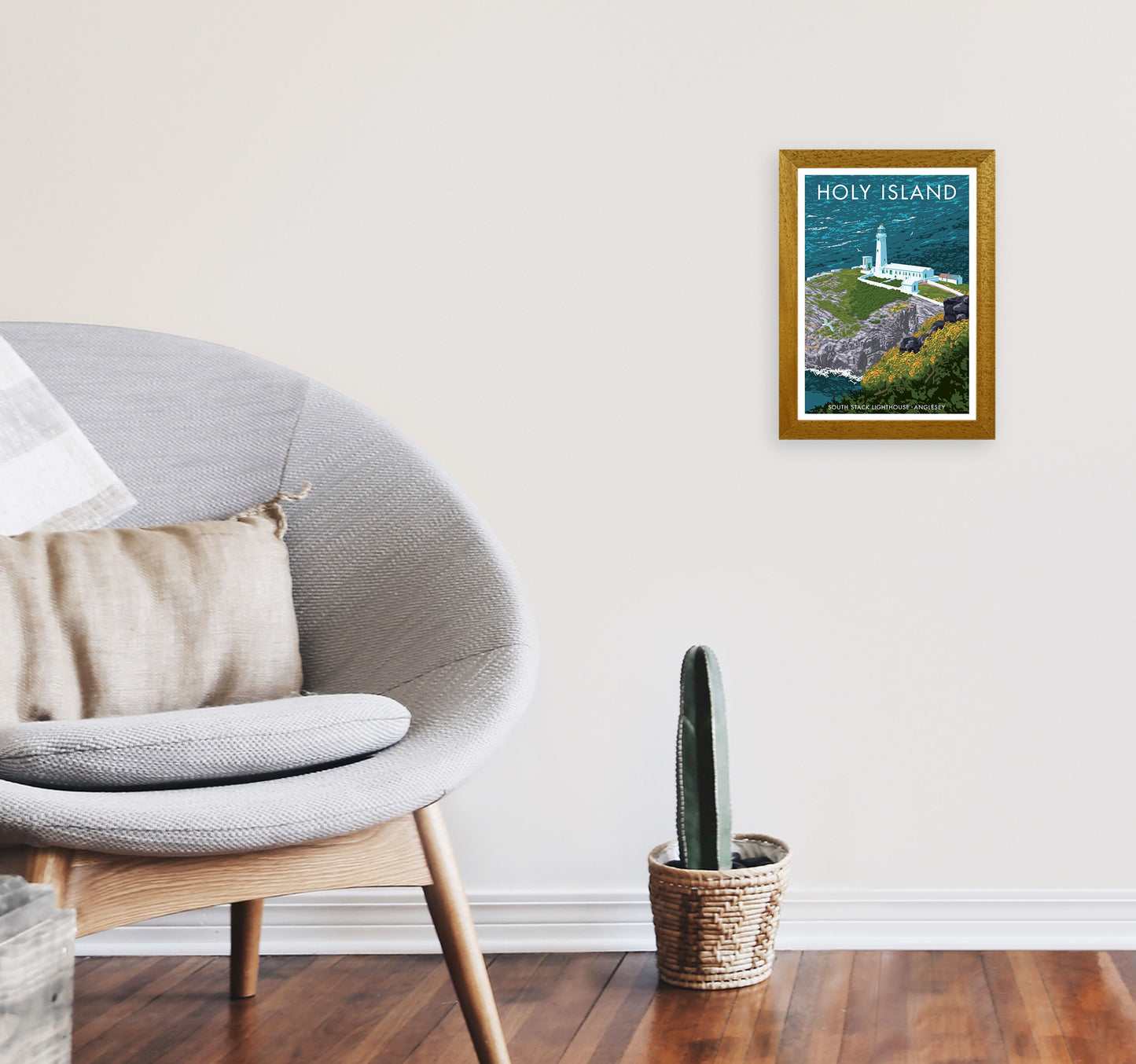 Holy Island by Stephen Millership A4 Print Only