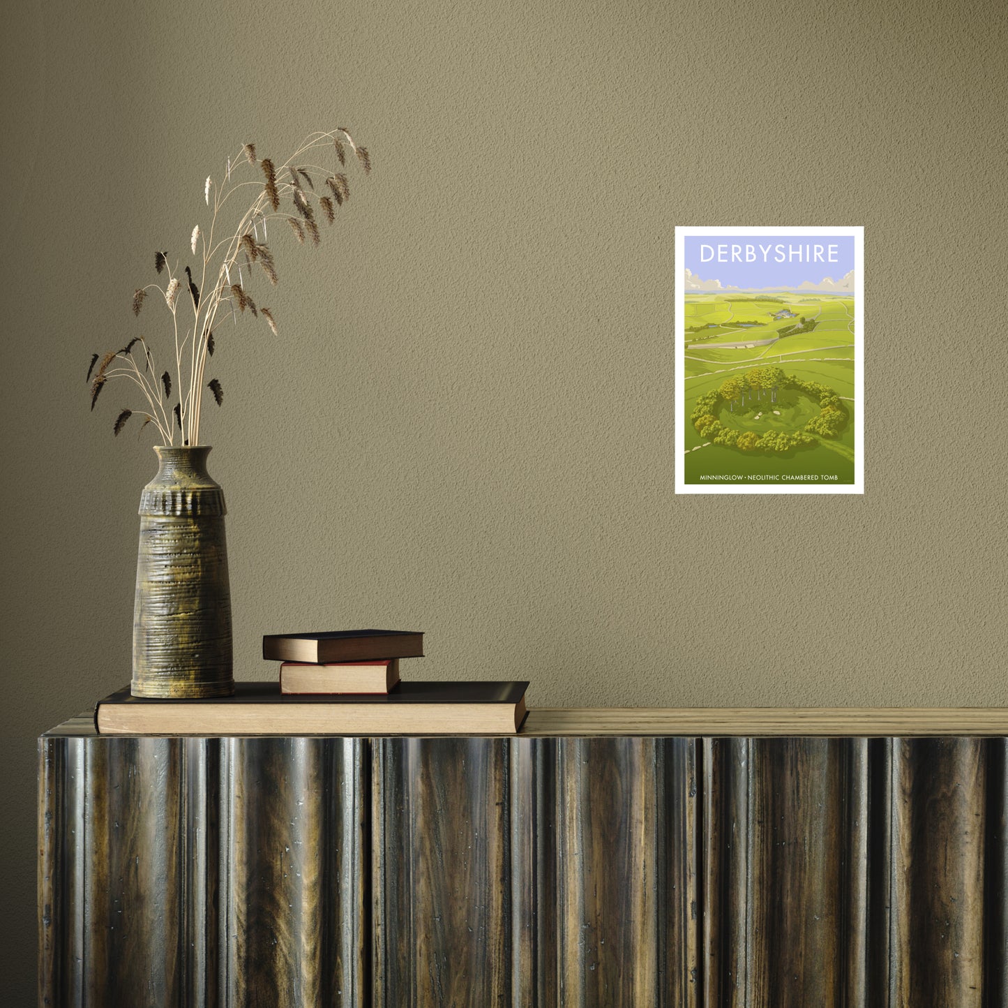 DERBYSHIRE MINNINGLOW A3 by Stephen Millership A4 Print Only