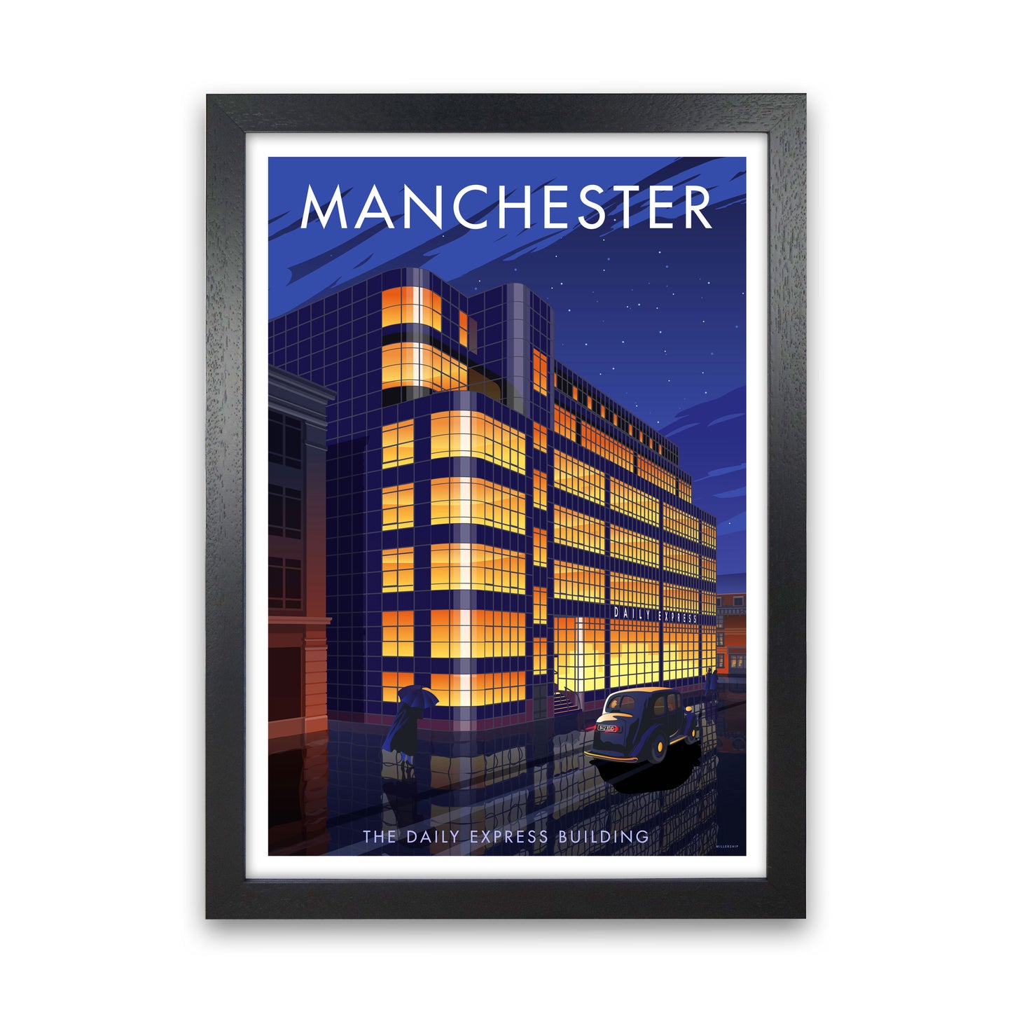Manchester 7 by Stephen Millership Black Grain