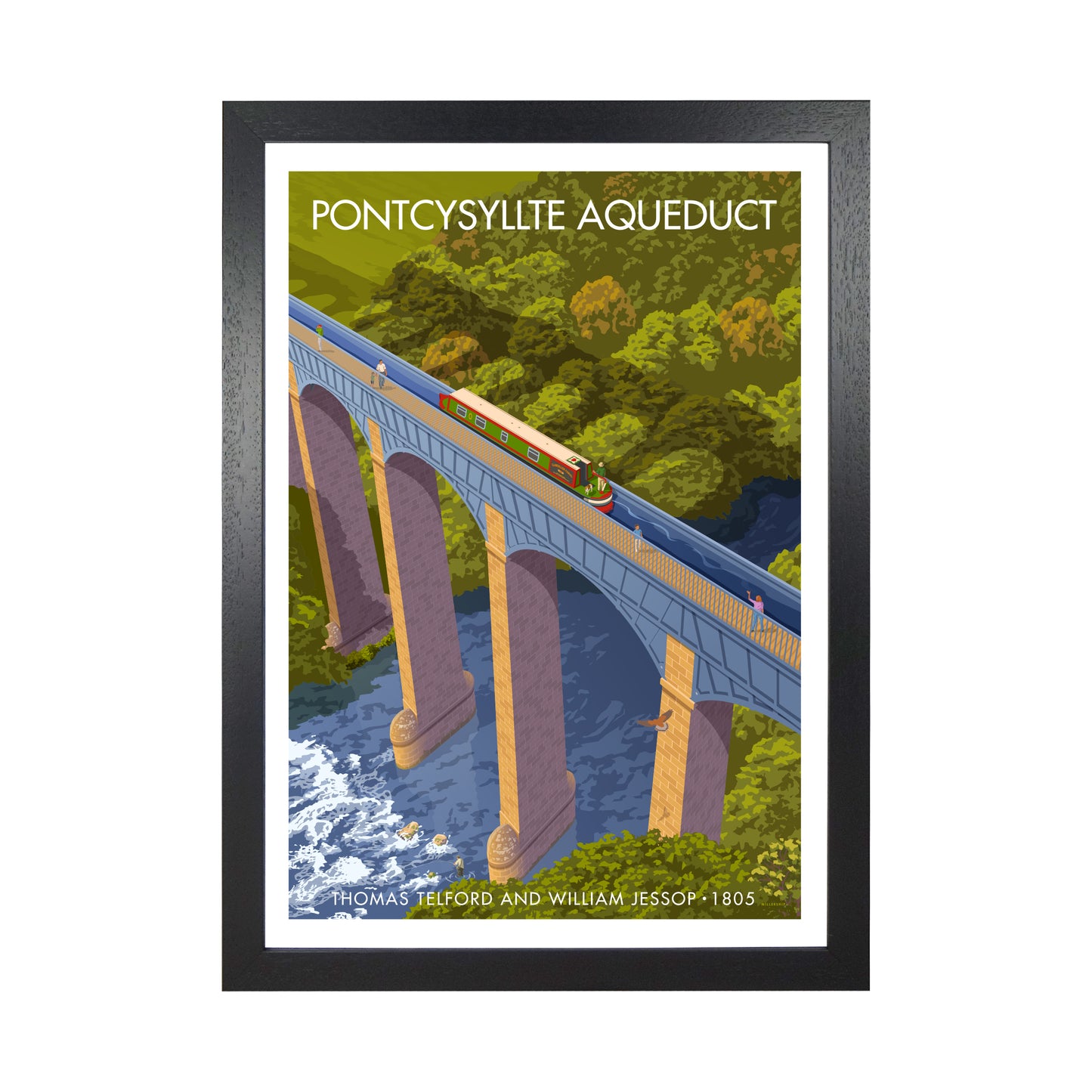 WALES PONTCYSYLLTE AQUEDUCT A3 by Stephen Millership Black Grain