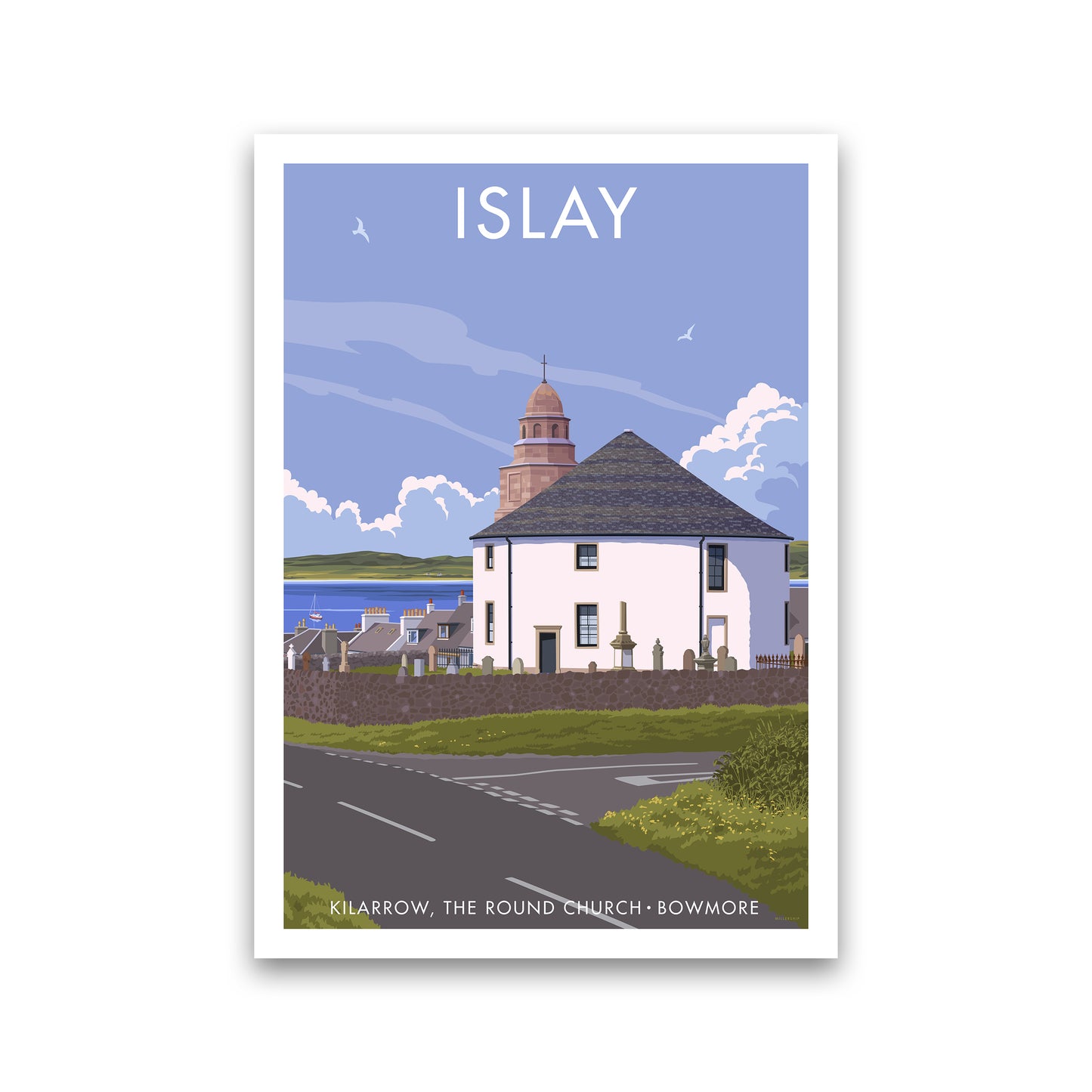 Islay Bowmore Travel Art Print By Stephen Millership