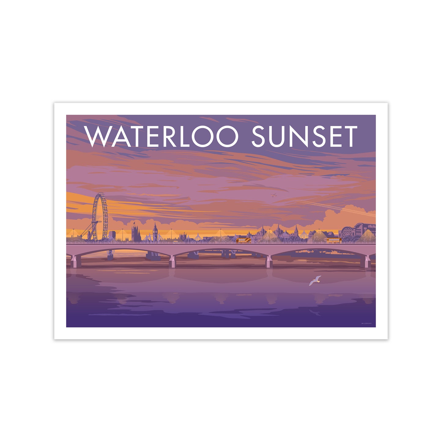 London Waterloo Travel Art Print By Stephen Millership