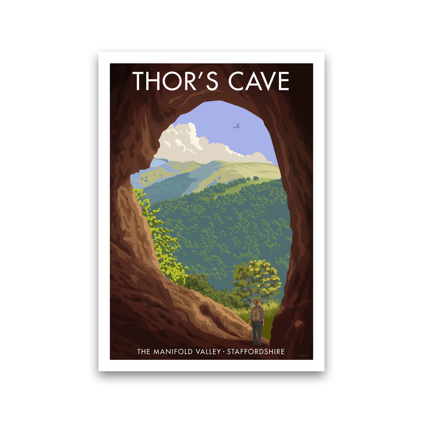 Staffordshire Thors Cave Travel Art Print by Stephen Millership