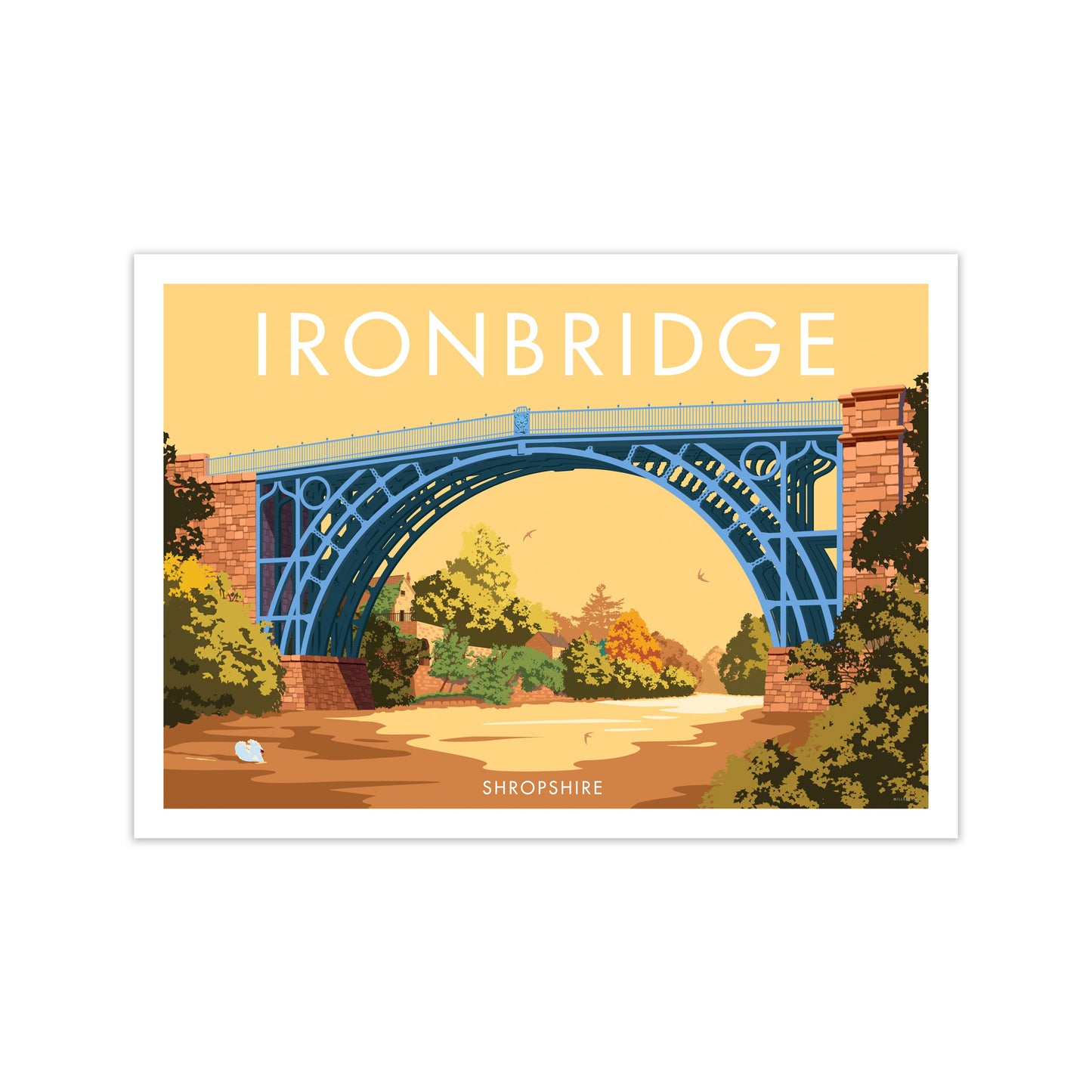 The Iron Bridge Shropshire Art Print by Stephen Millership