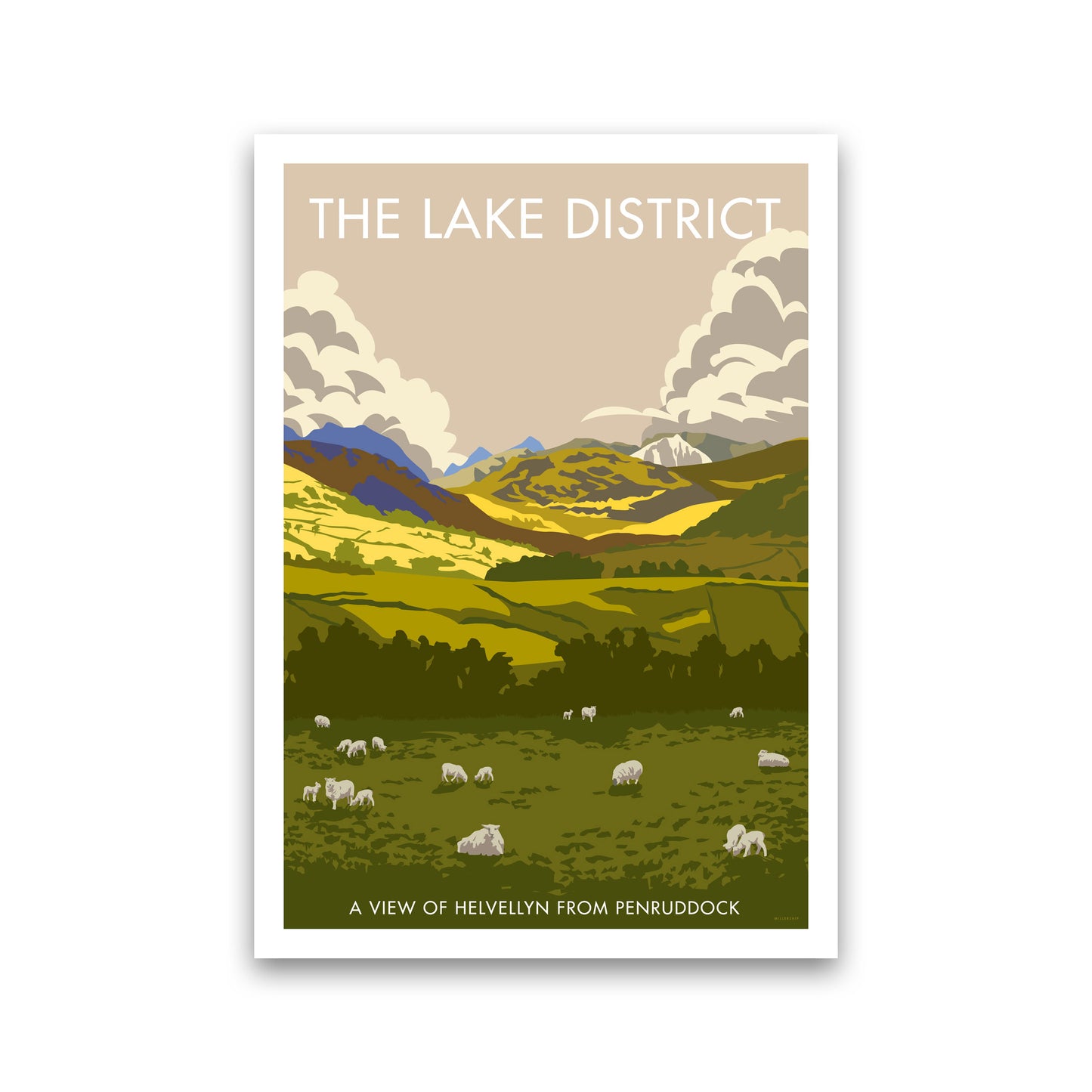 The Lake District Framed Digital Art Print by Stephen Millership