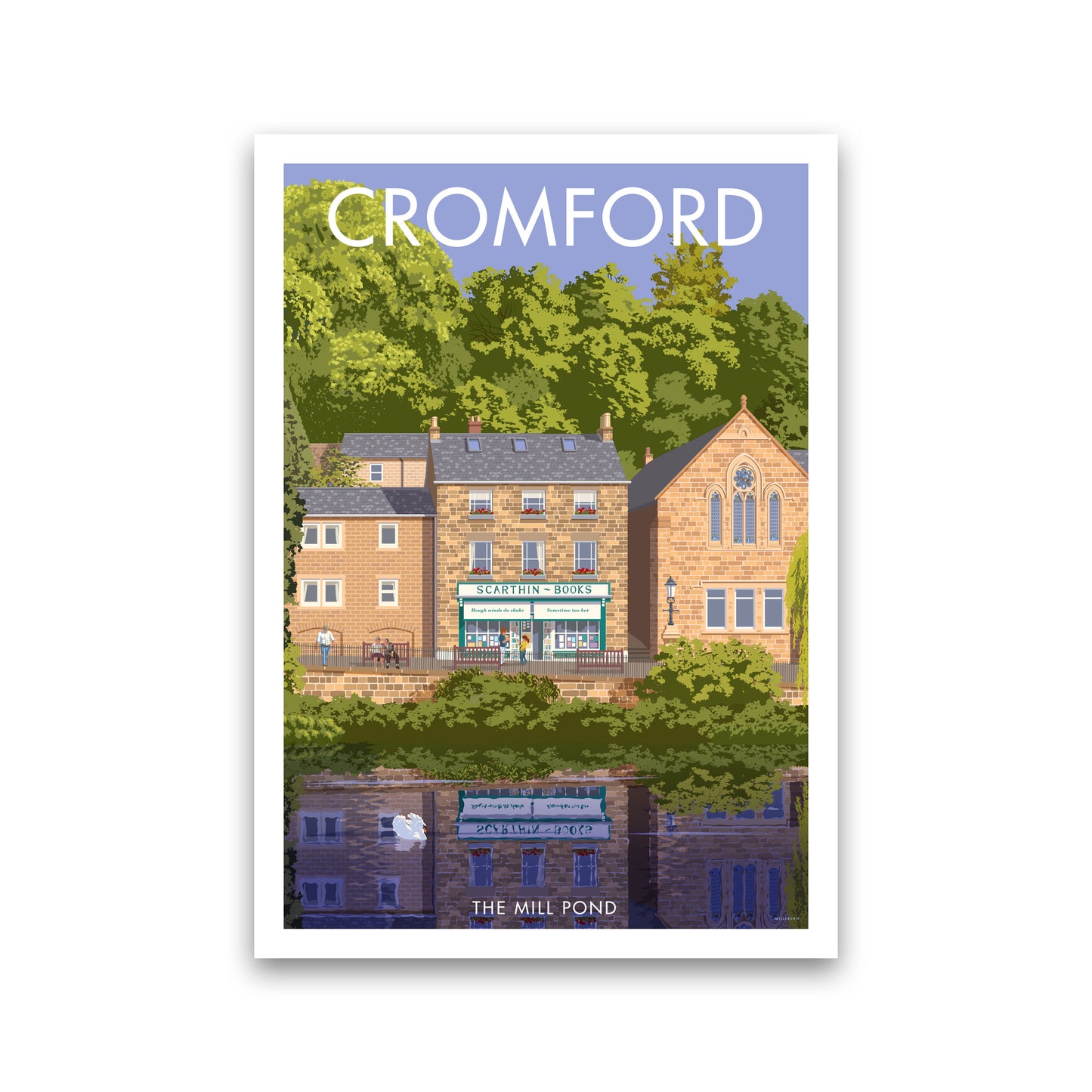 Cromford Derbyshire Travel Art Print by Stephen Millership