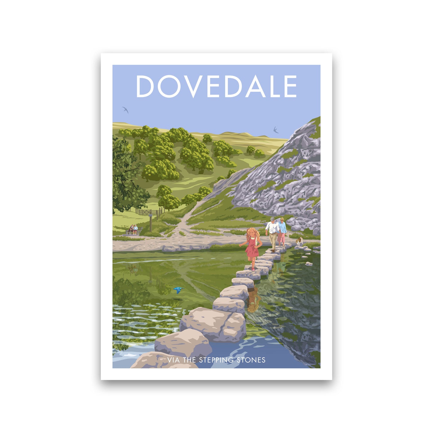 Dovedale Derbyshire Travel Art Print by Stephen Millership