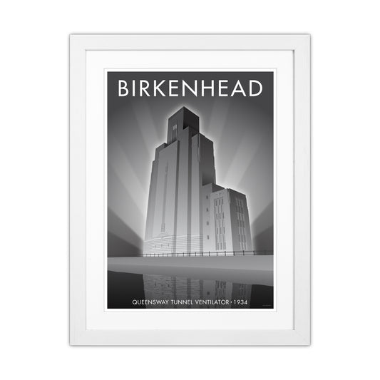 Birkenhead Queensway Tunnel Travel Art Print By Stephen Millership White Grain