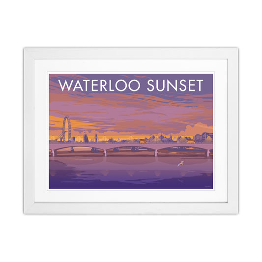 London Waterloo Travel Art Print By Stephen Millership White Grain