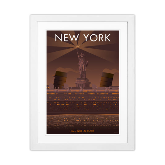 New York Sepia Art Print by Stephen Millership White Grain