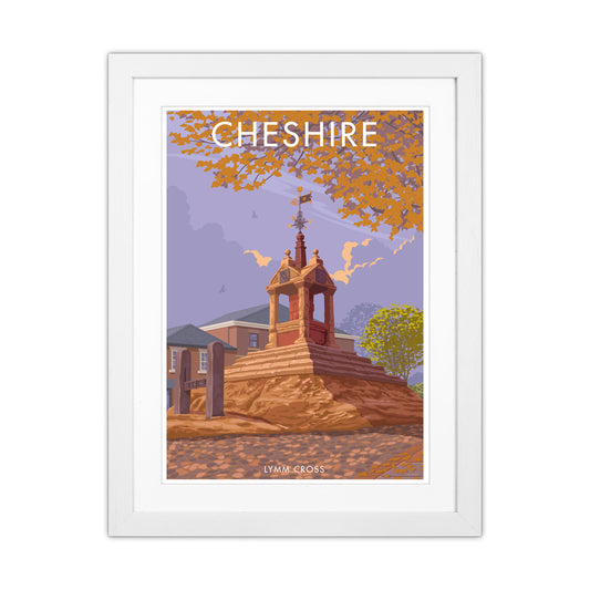 Cheshire Lymm Travel Art Print by Stephen Millership White Grain