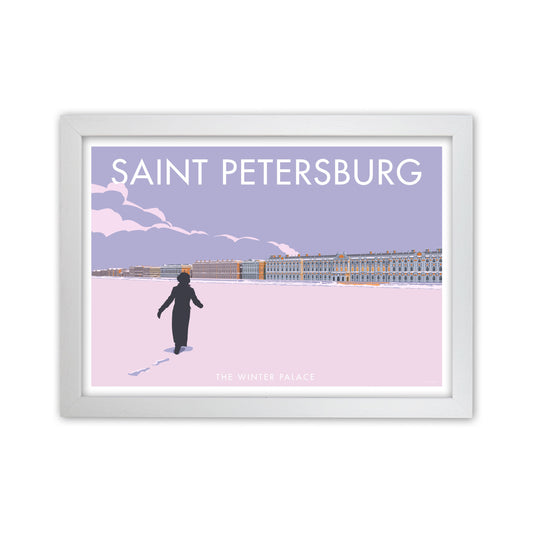 The Winter Palace Saint Petersburg Art Print by Stephen Millership White Grain