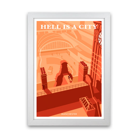 Manchester Art Print by Stephen Millership White Grain