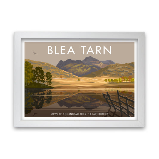 THE LAKES BLEA TARN A3 by Stephen Millership White Grain