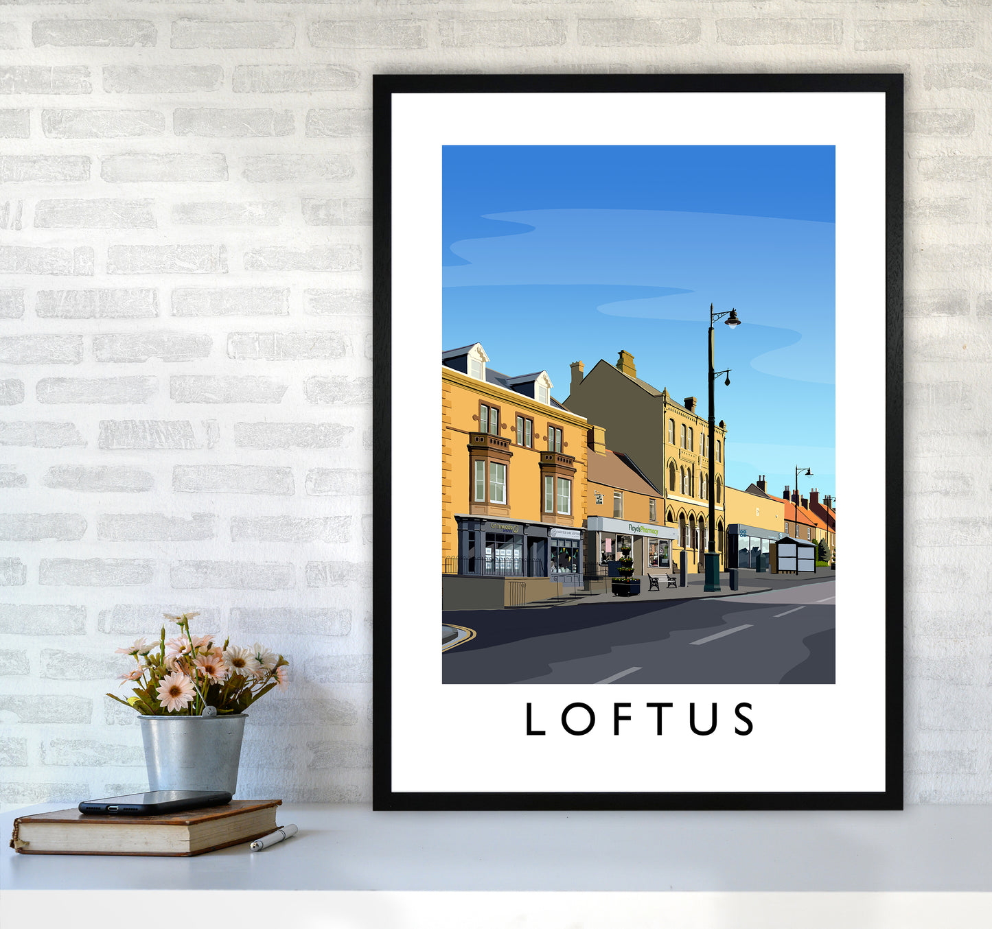 Loftus 3 Portrait Art Print by Richard O'Neill A1 White Frame