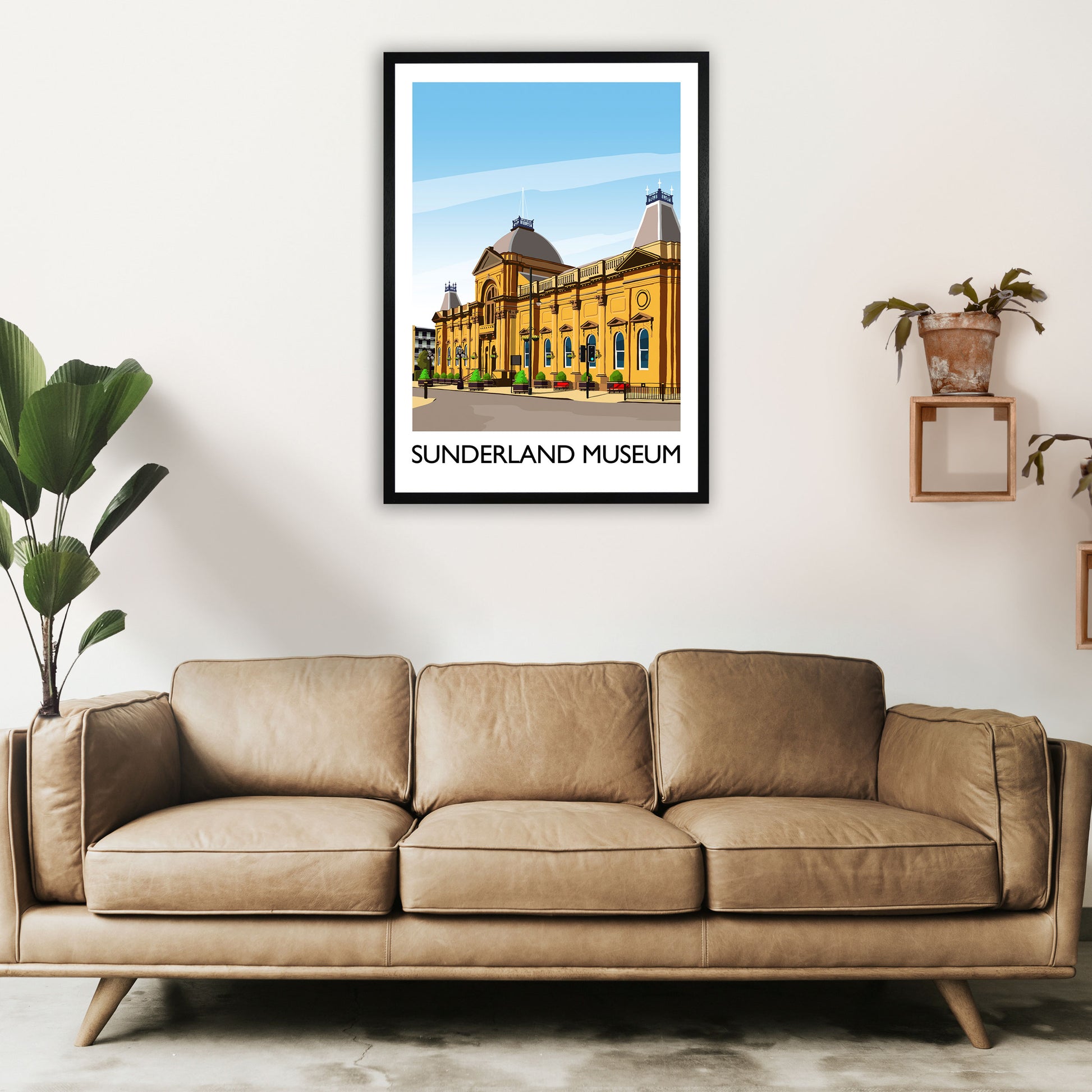 Sunderland Museum 2 Portrait Travel Art Print by Richard O'Neill A1 White Frame