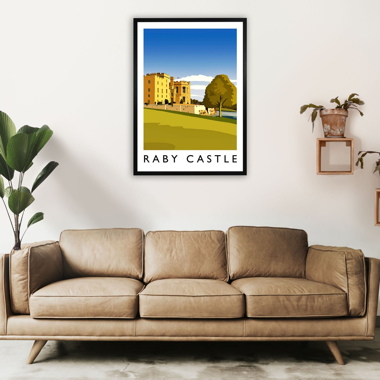 Raby Castle 2 Portrait Travel Art Print by Richard O'Neill A1 White Frame