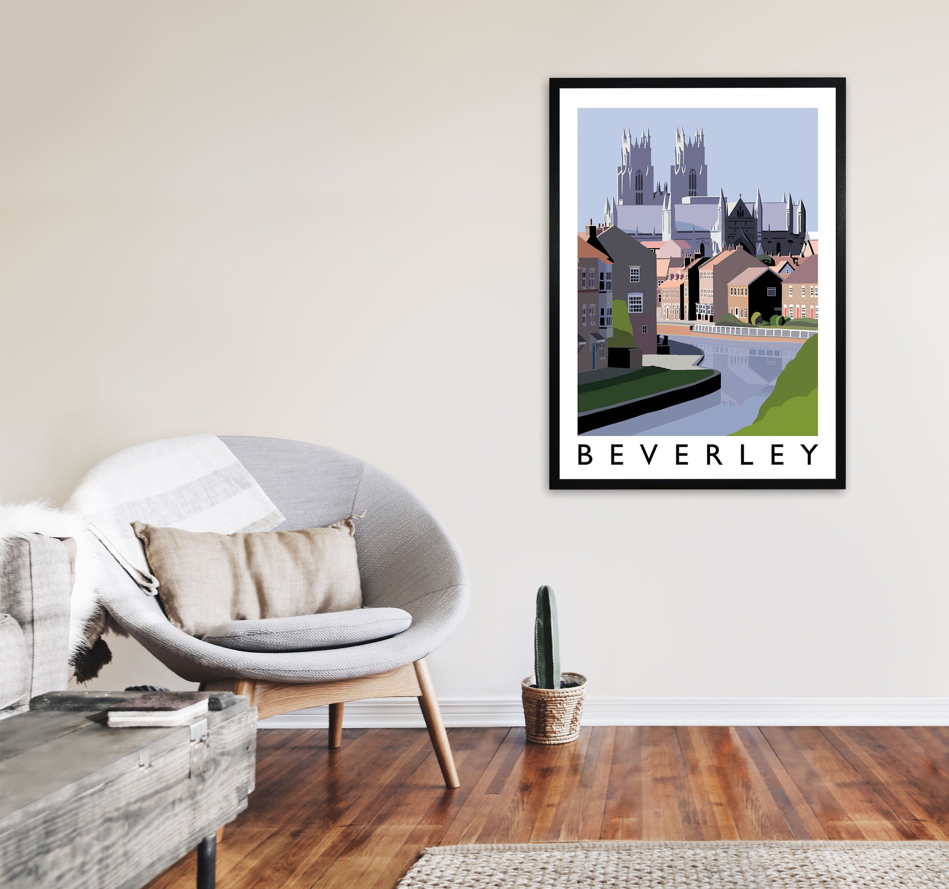 Beverley Art Print by Richard O'Neill A1 White Frame