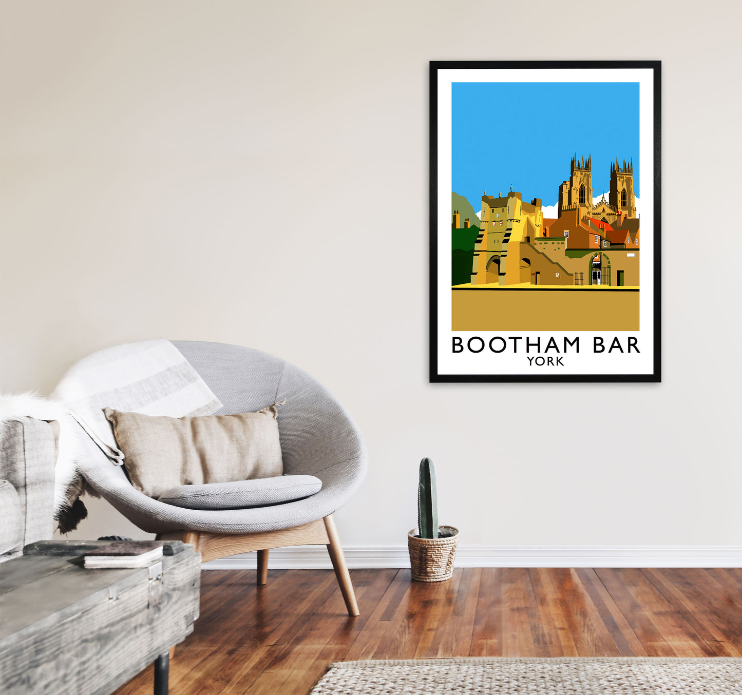 Bootham Bar York Framed Digital Art Print by Richard O'Neill A1 White Frame