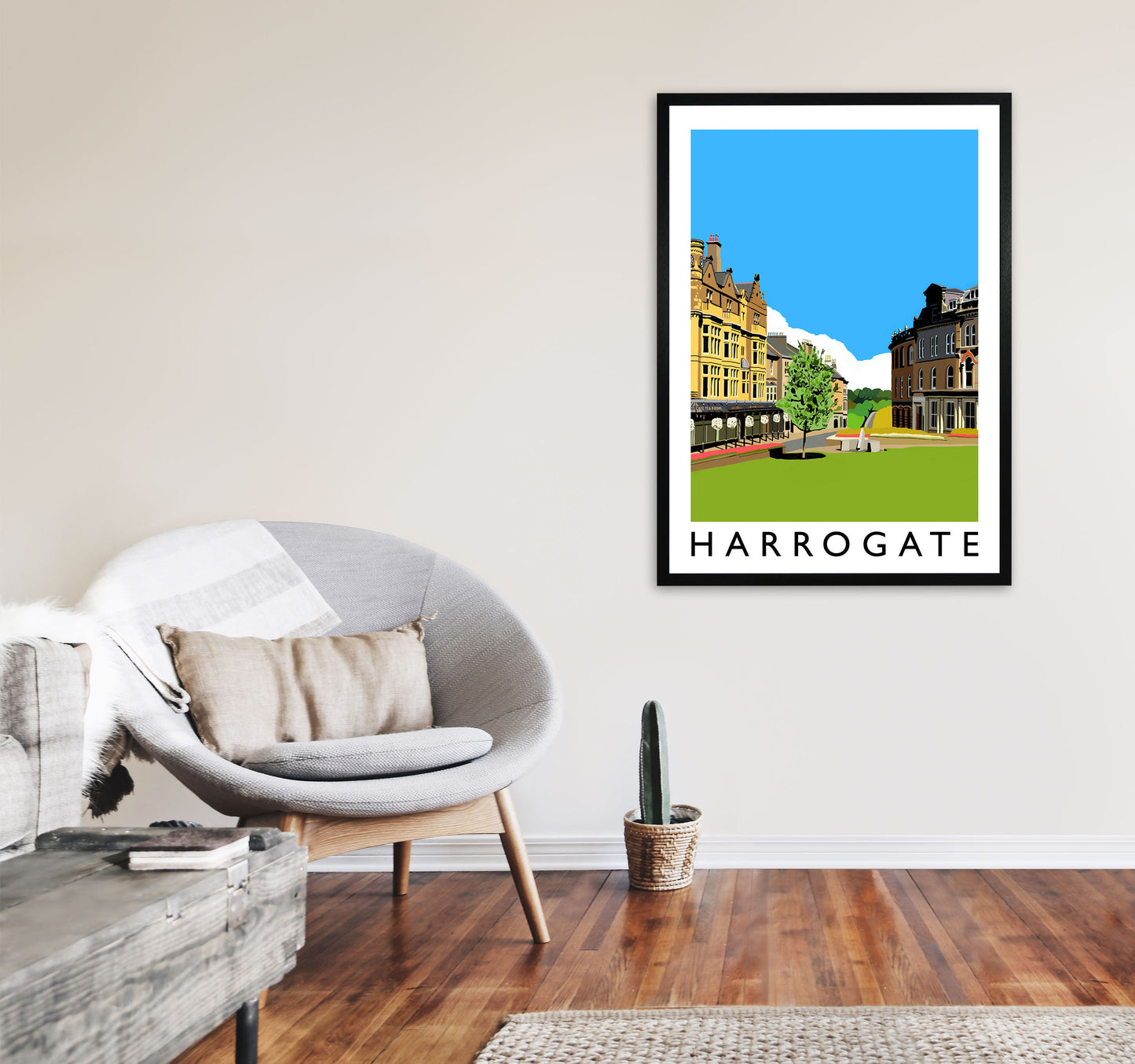 Harrogate Framed Digital Art Print by Richard O'Neill A1 White Frame