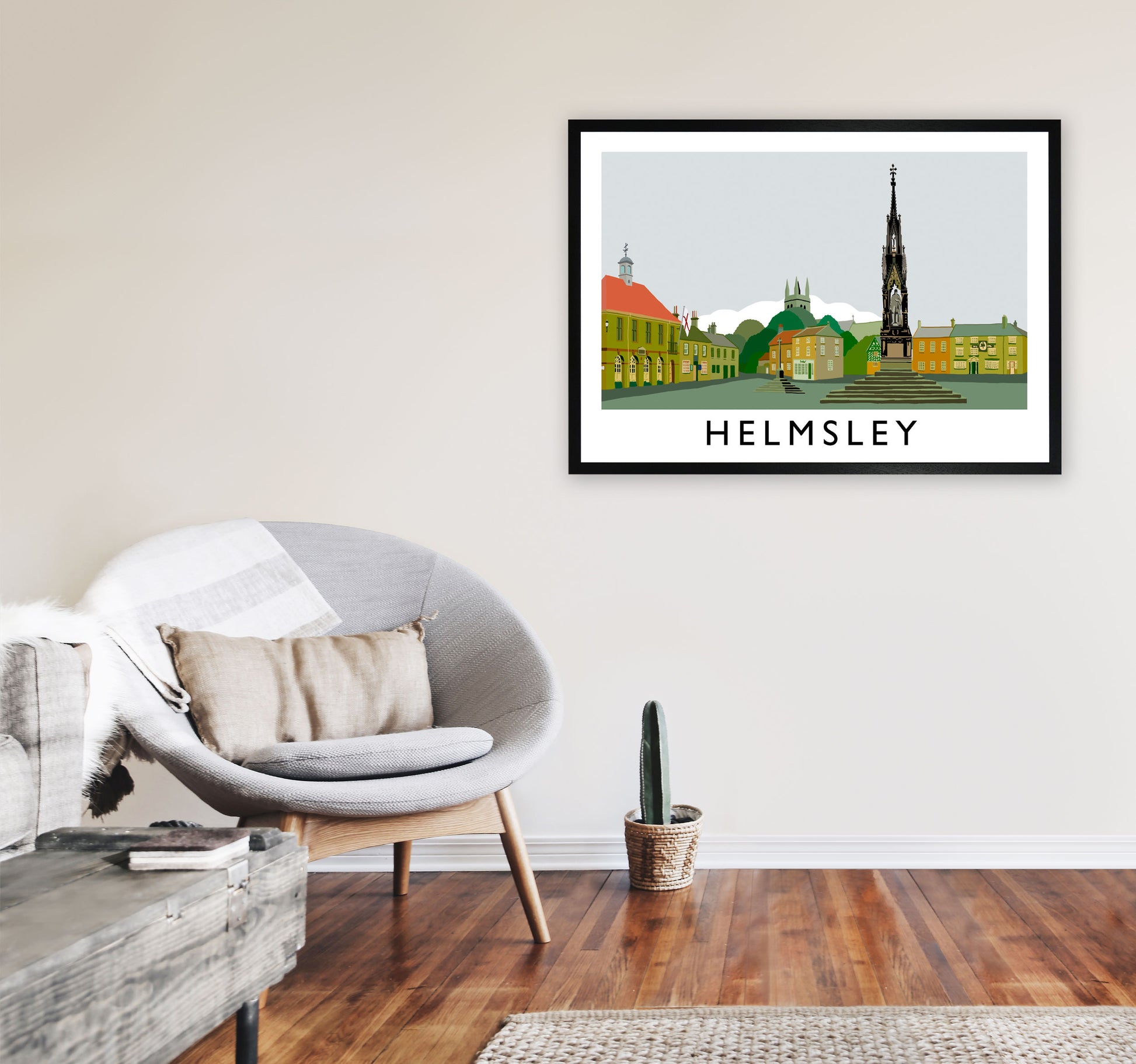 Helmsley Art Print by Richard O'Neill A1 White Frame