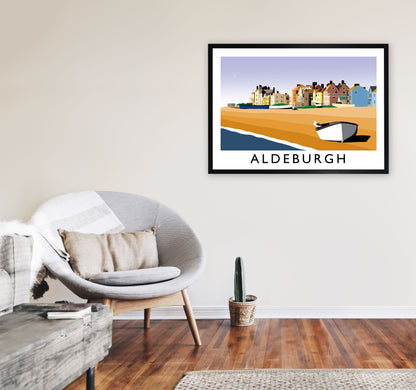 Aldeburgh Art Print by Richard O'Neill A1 White Frame