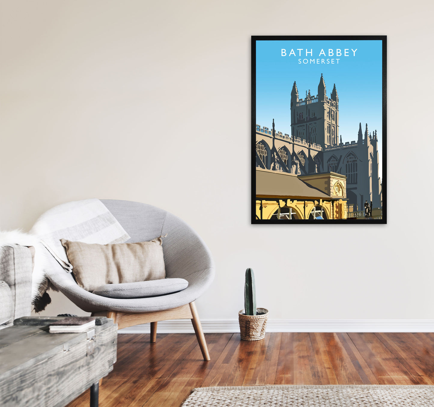 Bath Abbey by Richard O'Neill A1 White Frame