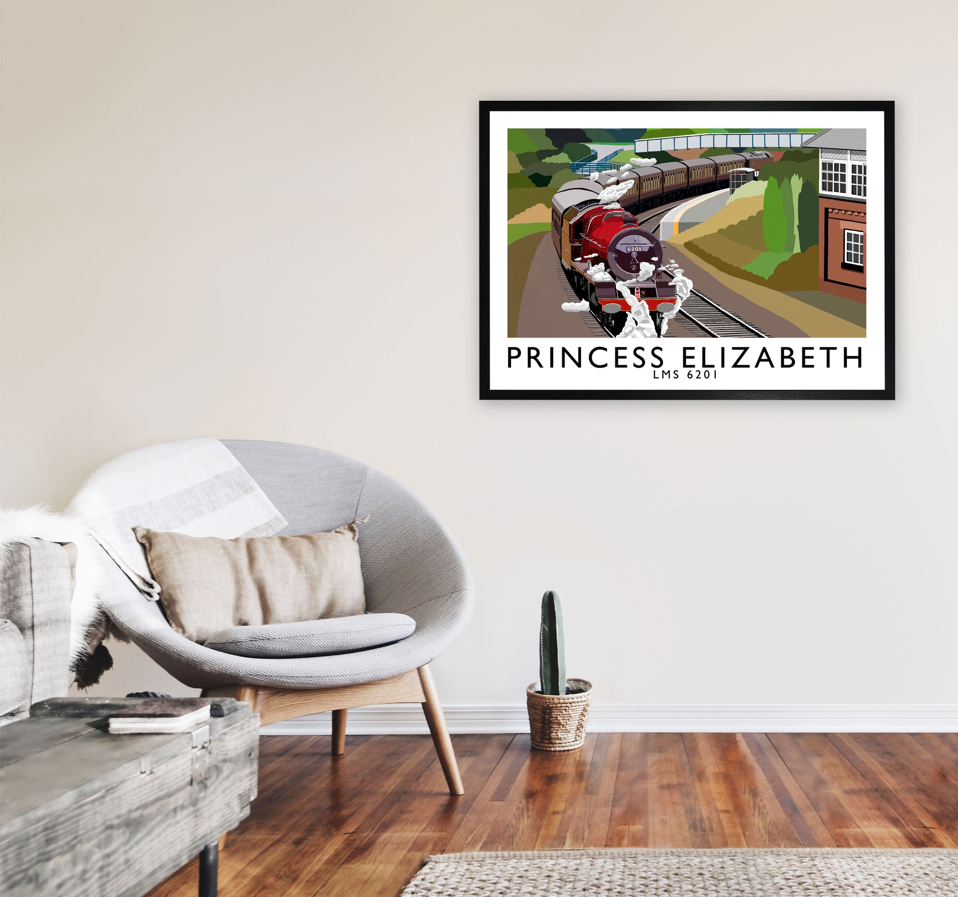 Princess Elizabeth by Richard O'Neill A1 White Frame