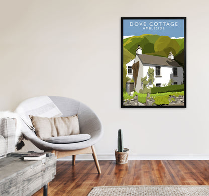 Dove Cottage (Portrait) by Richard O'Neill A1 White Frame