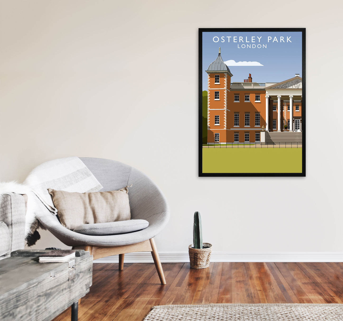 Osterlay Park (Portrait) by Richard O'Neill A1 White Frame