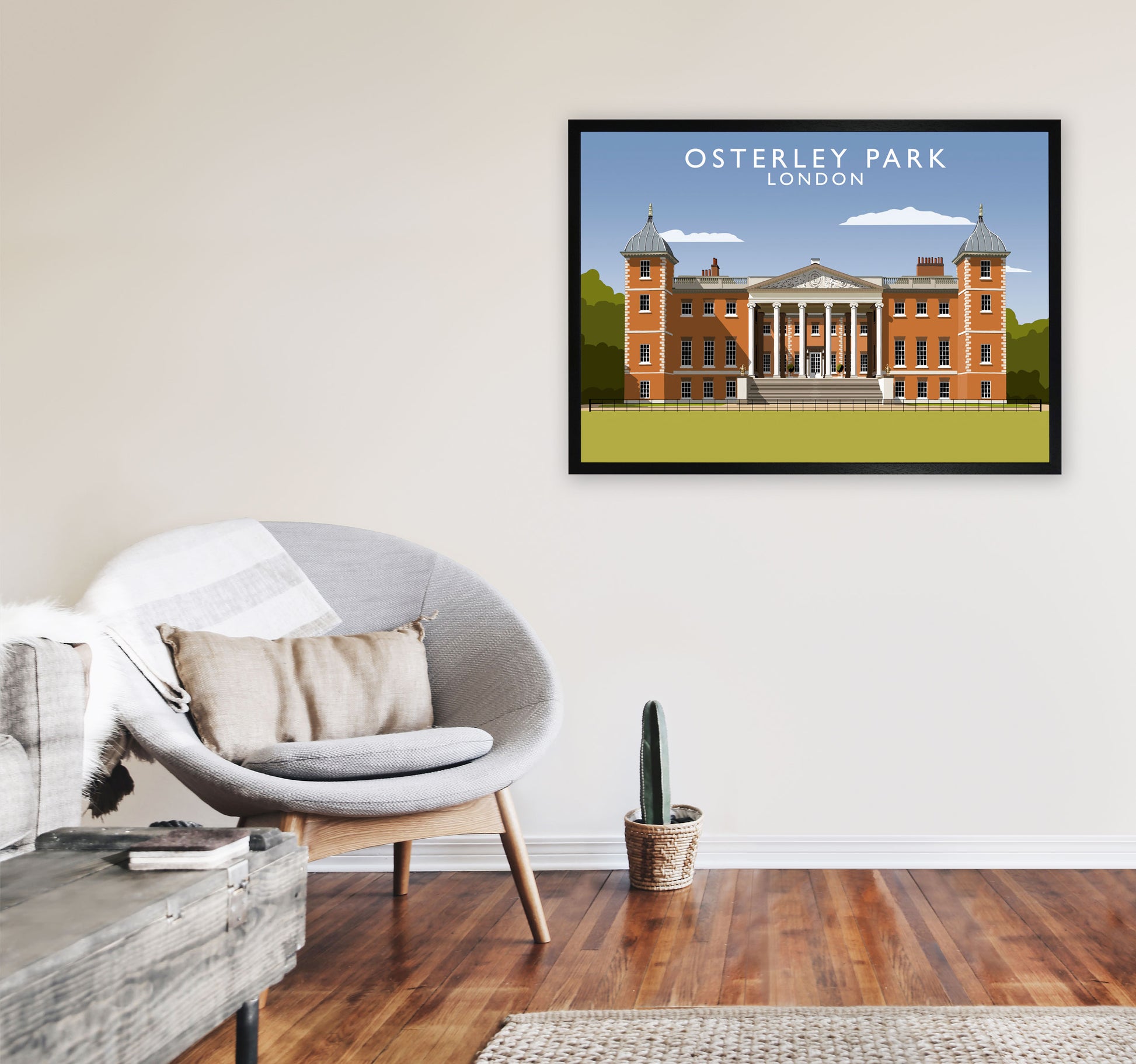 Osterley Park London Art Print by Richard O'Neill A1 White Frame