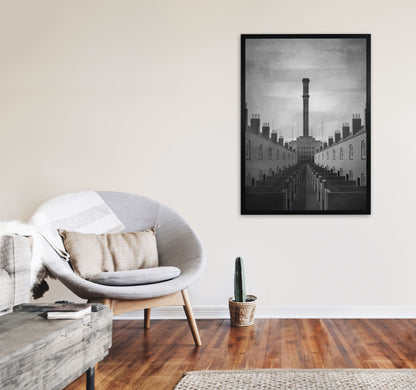 Northen Mills Portrait by Richard O'Neill A1 White Frame