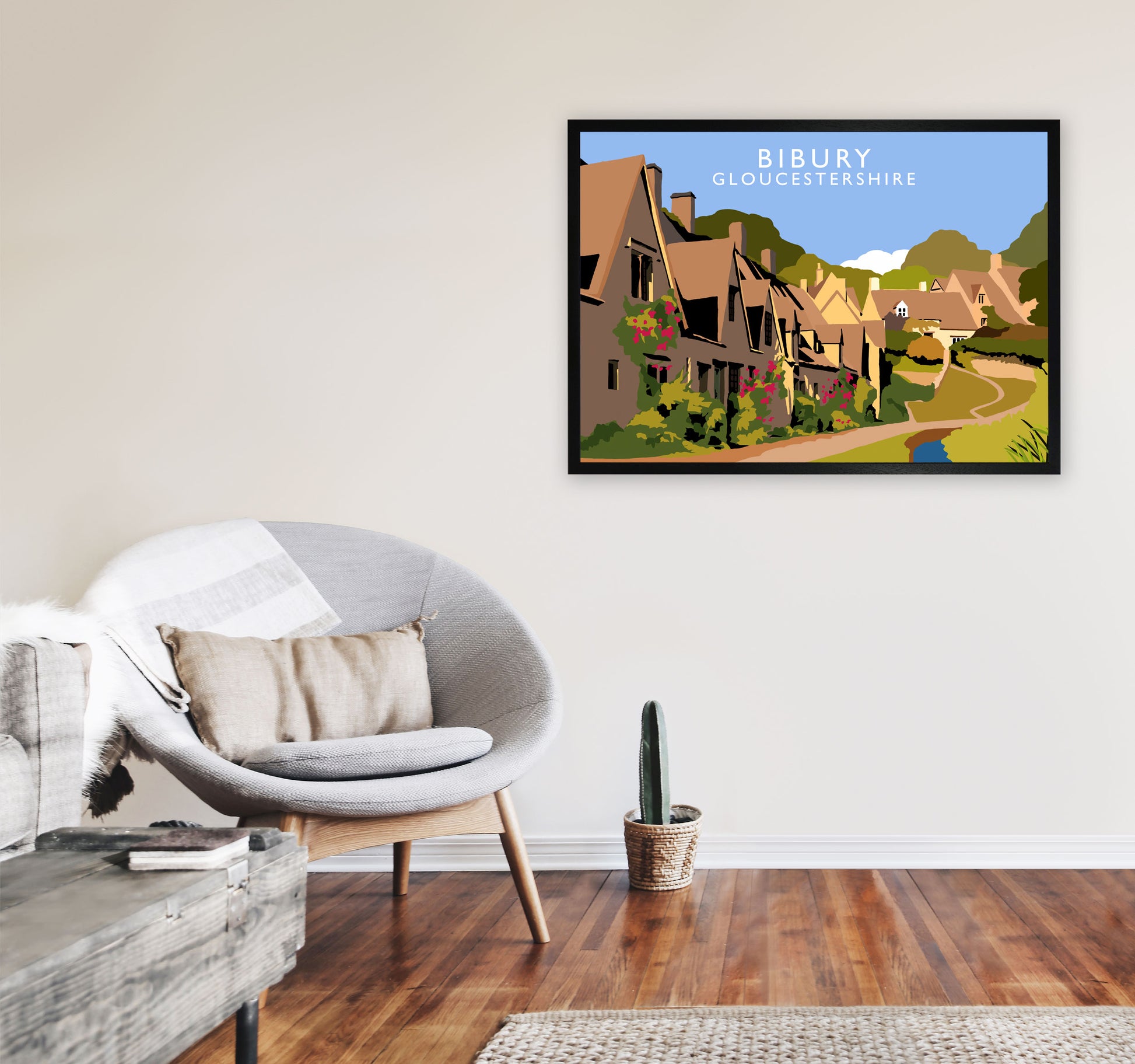 Bibury by Richard O'Neill A1 White Frame