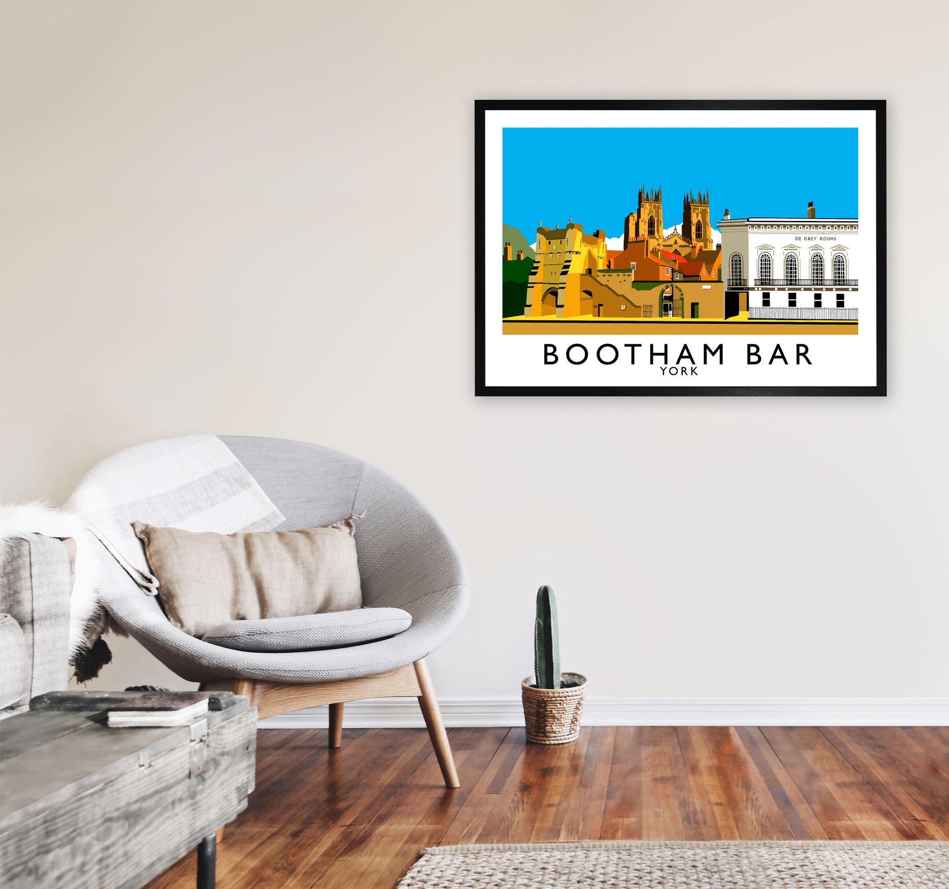 Bootham Bar York Art Print by Richard O'Neill A1 White Frame