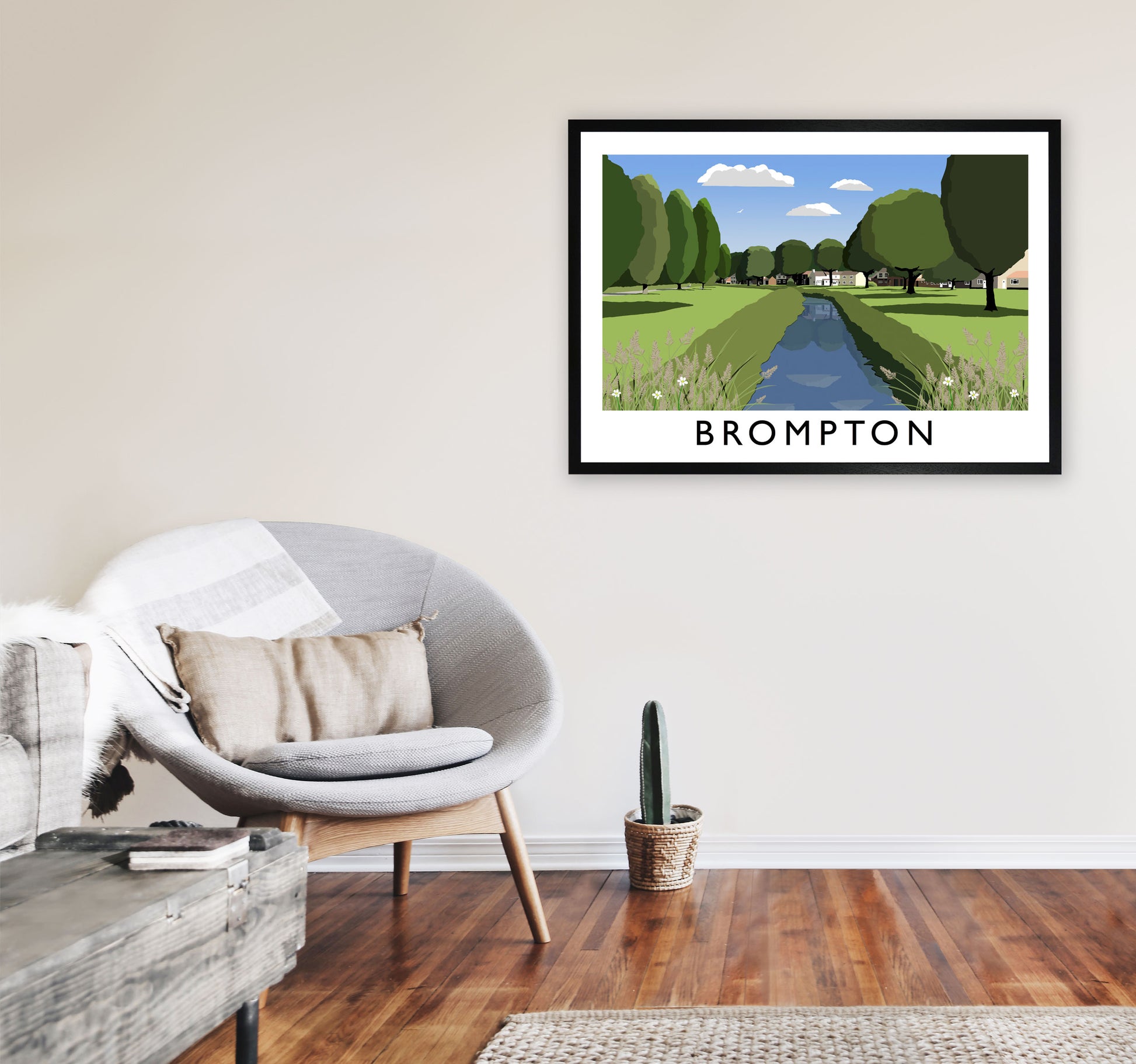 Brompton Art Print by Richard O'Neill A1 White Frame