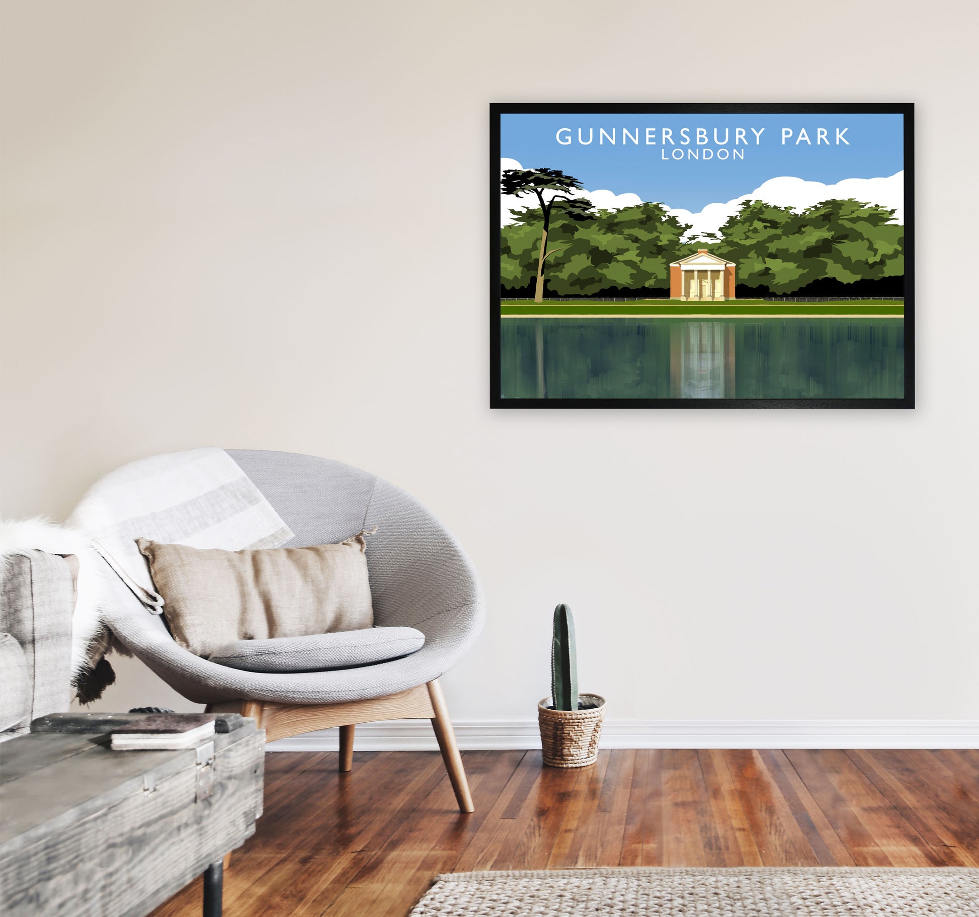 Gunnersbury Park by Richard O'Neill A1 White Frame