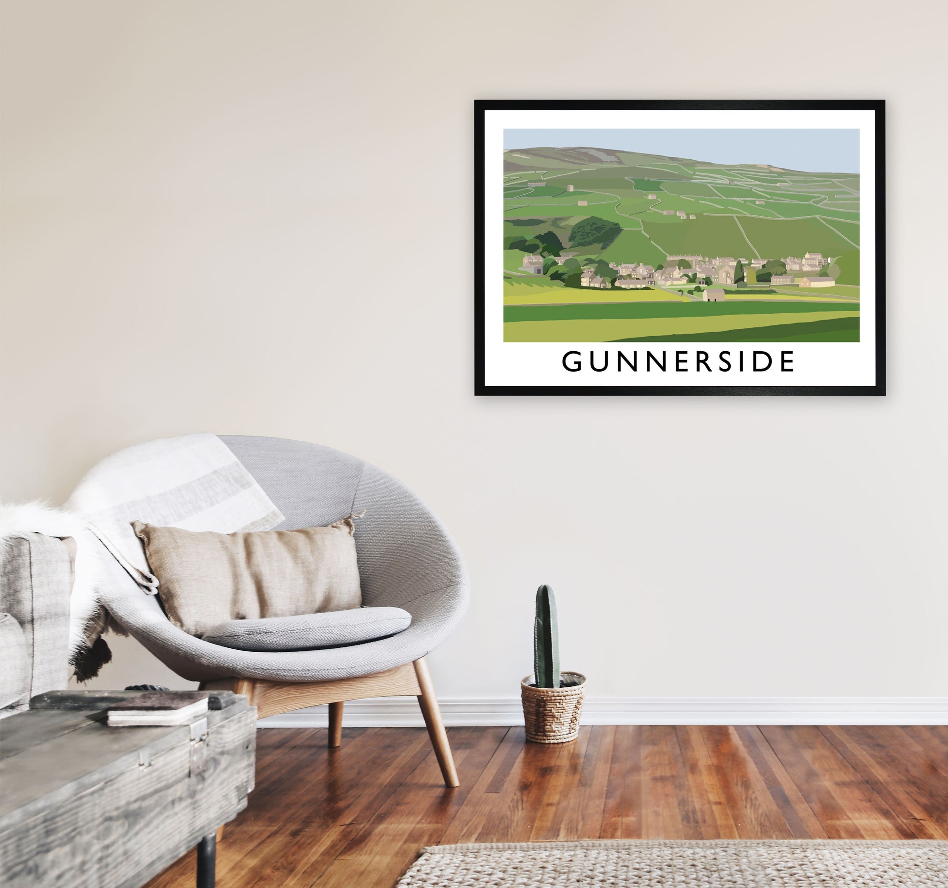 Gunnerside by Richard O'Neill A1 White Frame