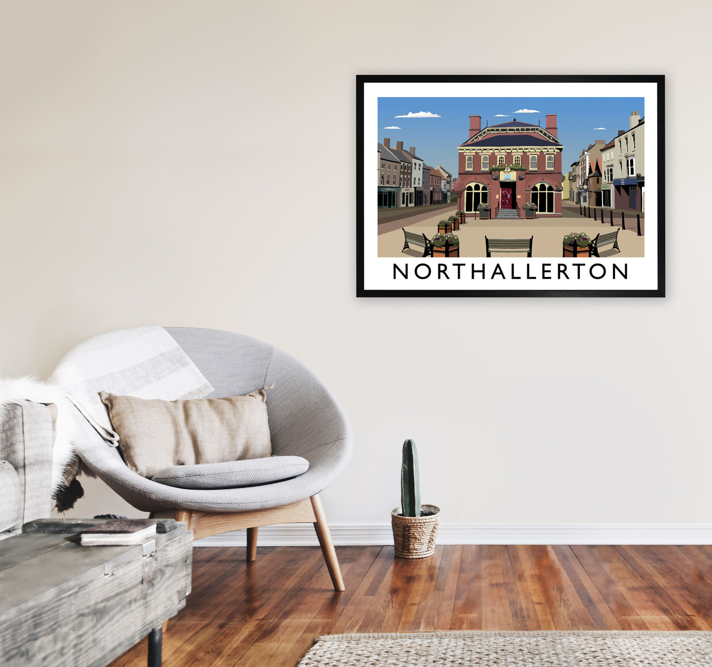 Northallerton2 Framed Digital Art Print by Richard O'Neill A1 White Frame