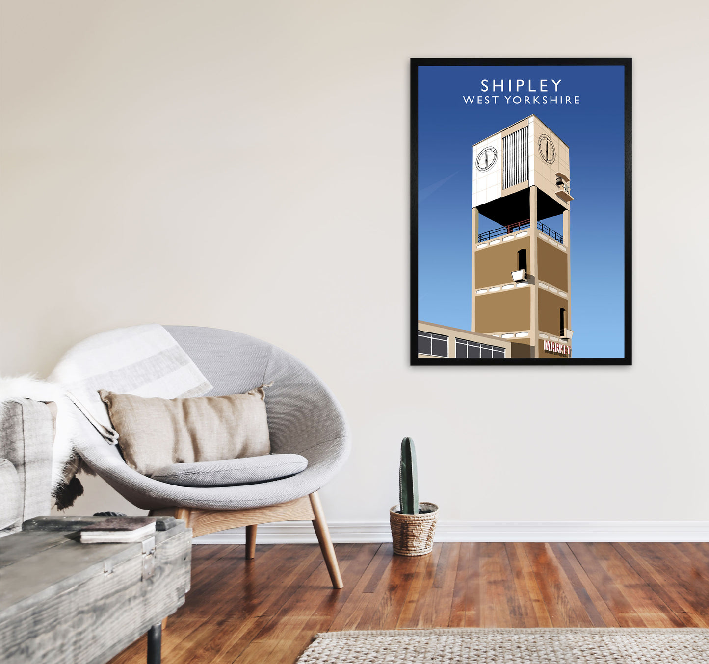 Shipley West Yorkshire Framed Digital Art Print by Richard O'Neill A1 White Frame