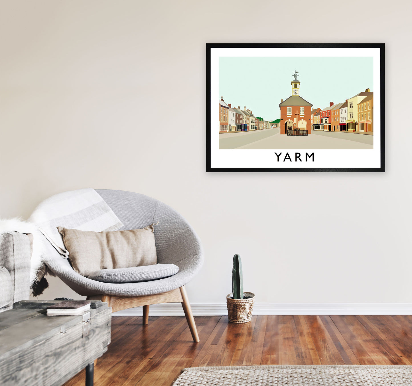 Yarm Art Print by Richard O'Neill, Framed Wall Art A1 White Frame