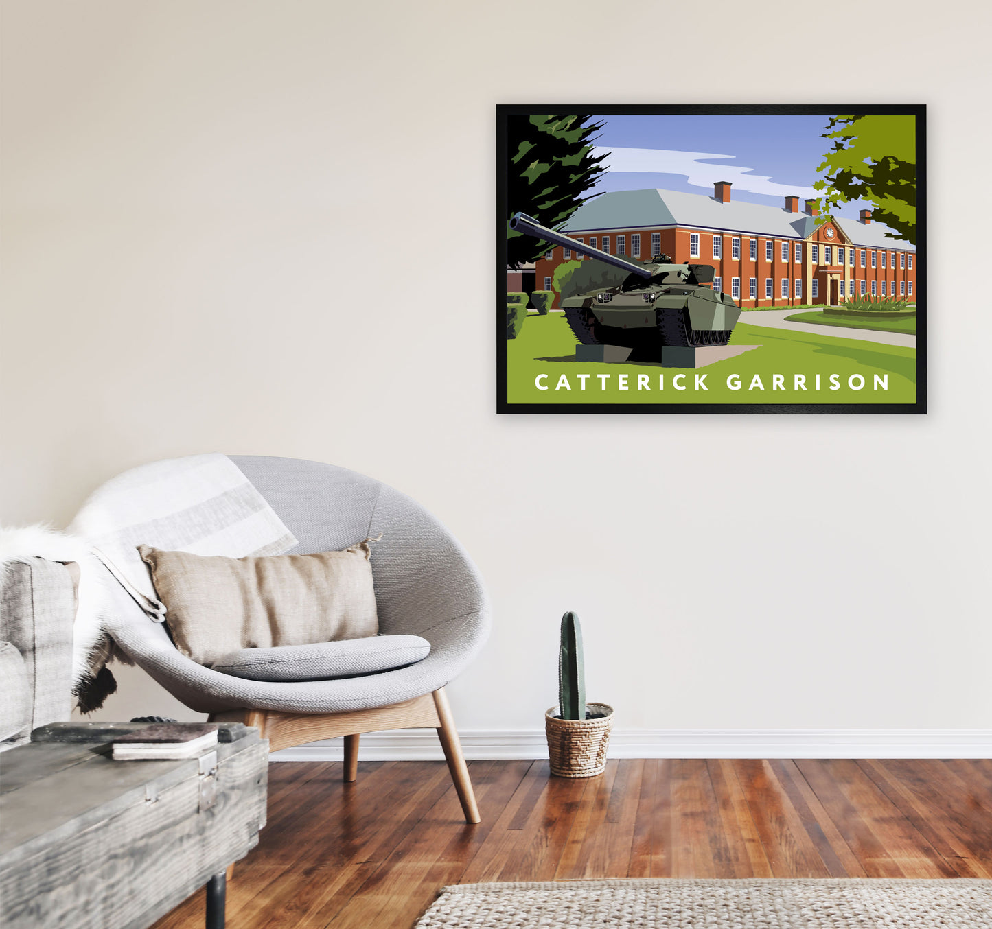 Catterick Garrison by Richard O'Neill A1 White Frame