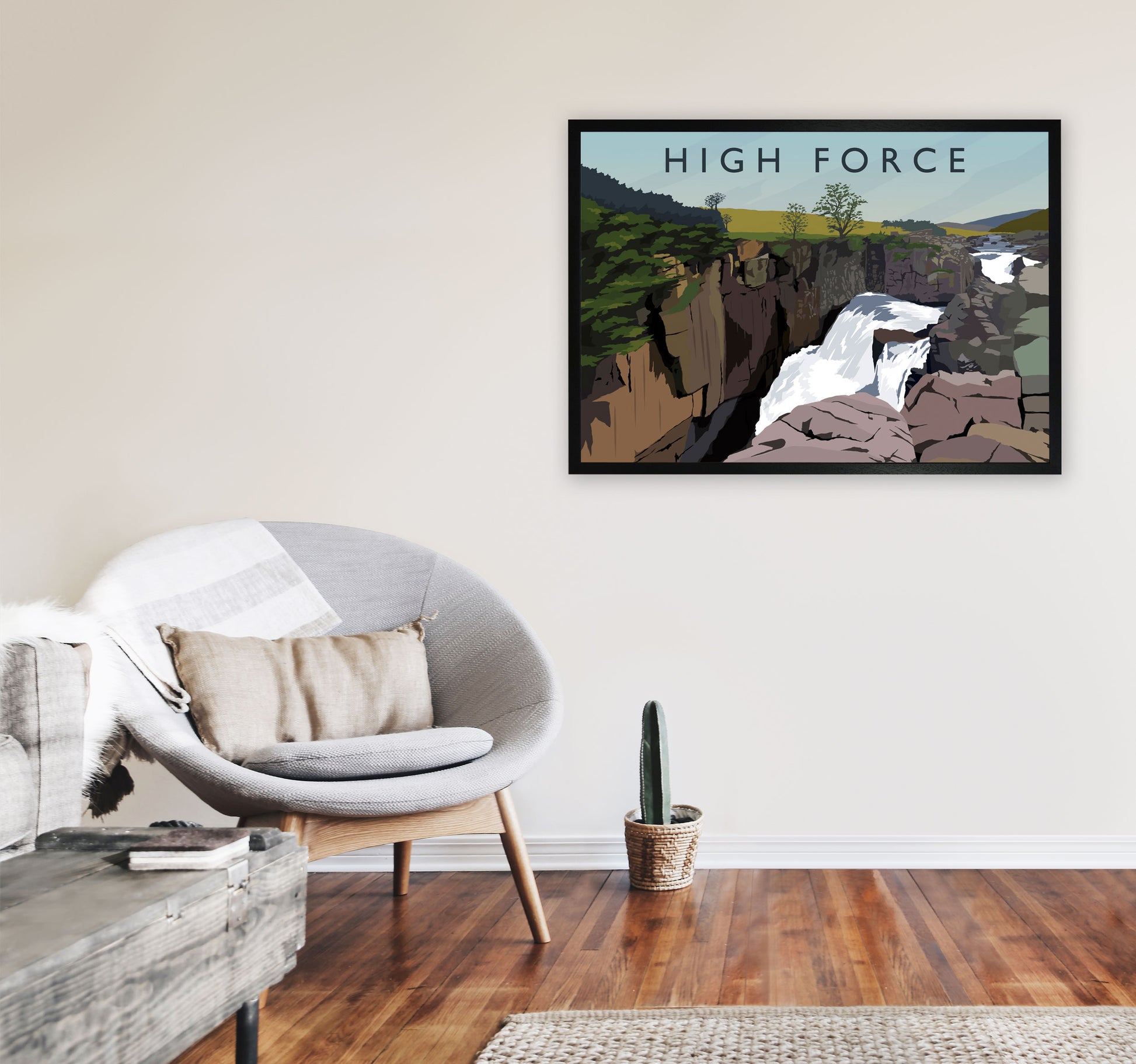 High Force 2 by Richard O'Neill A1 White Frame