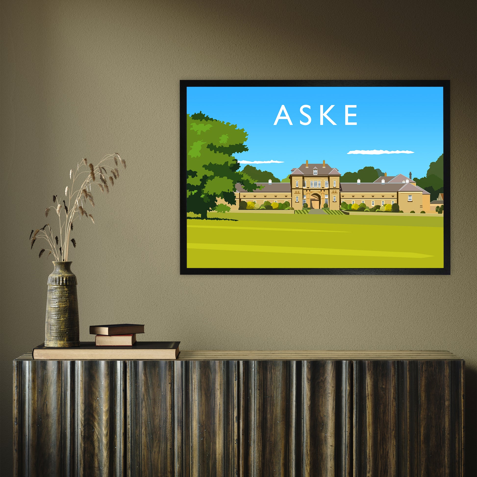 Aske by Richard O'Neill A1 Black Frame