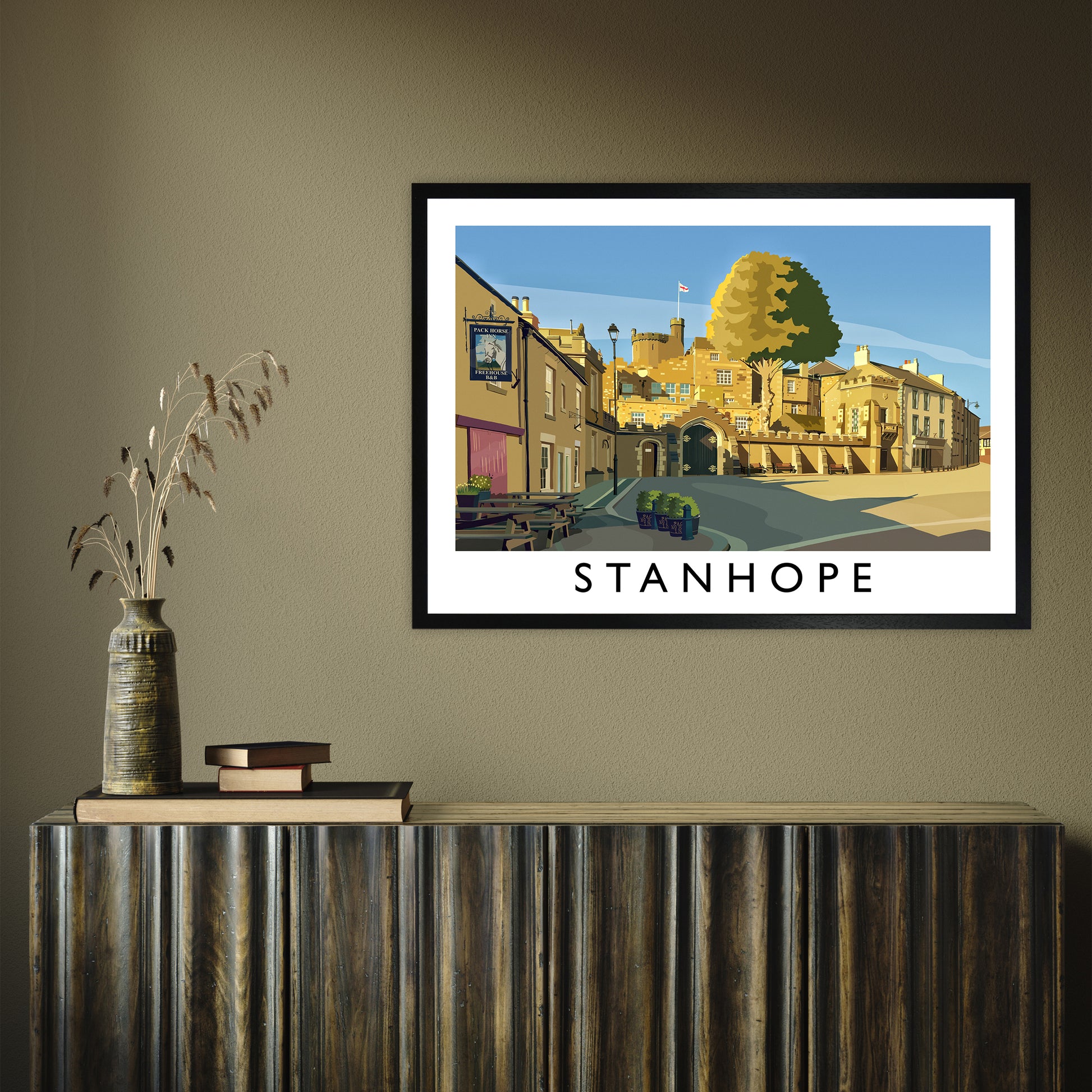 Stanhope by Richard O'Neill A1 Black Frame