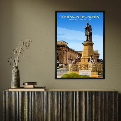 Stephenson's Monument by Richard O'Neill A1 Black Frame