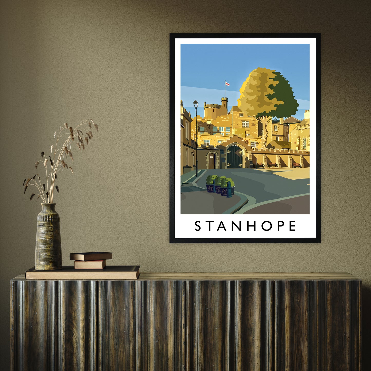 Stanhope portrait by Richard O'Neill A1 Black Frame