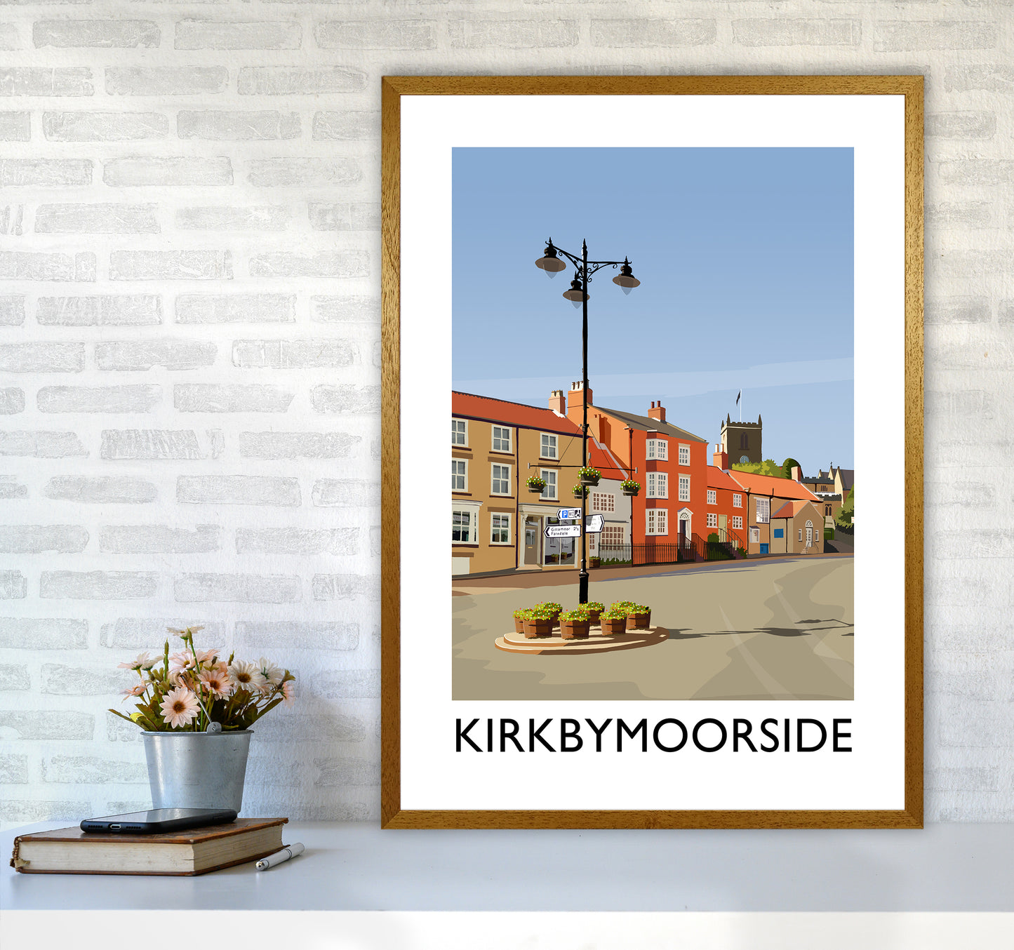 Kirkbymoorside Portrait Art Print by Richard O'Neill A1 Print Only