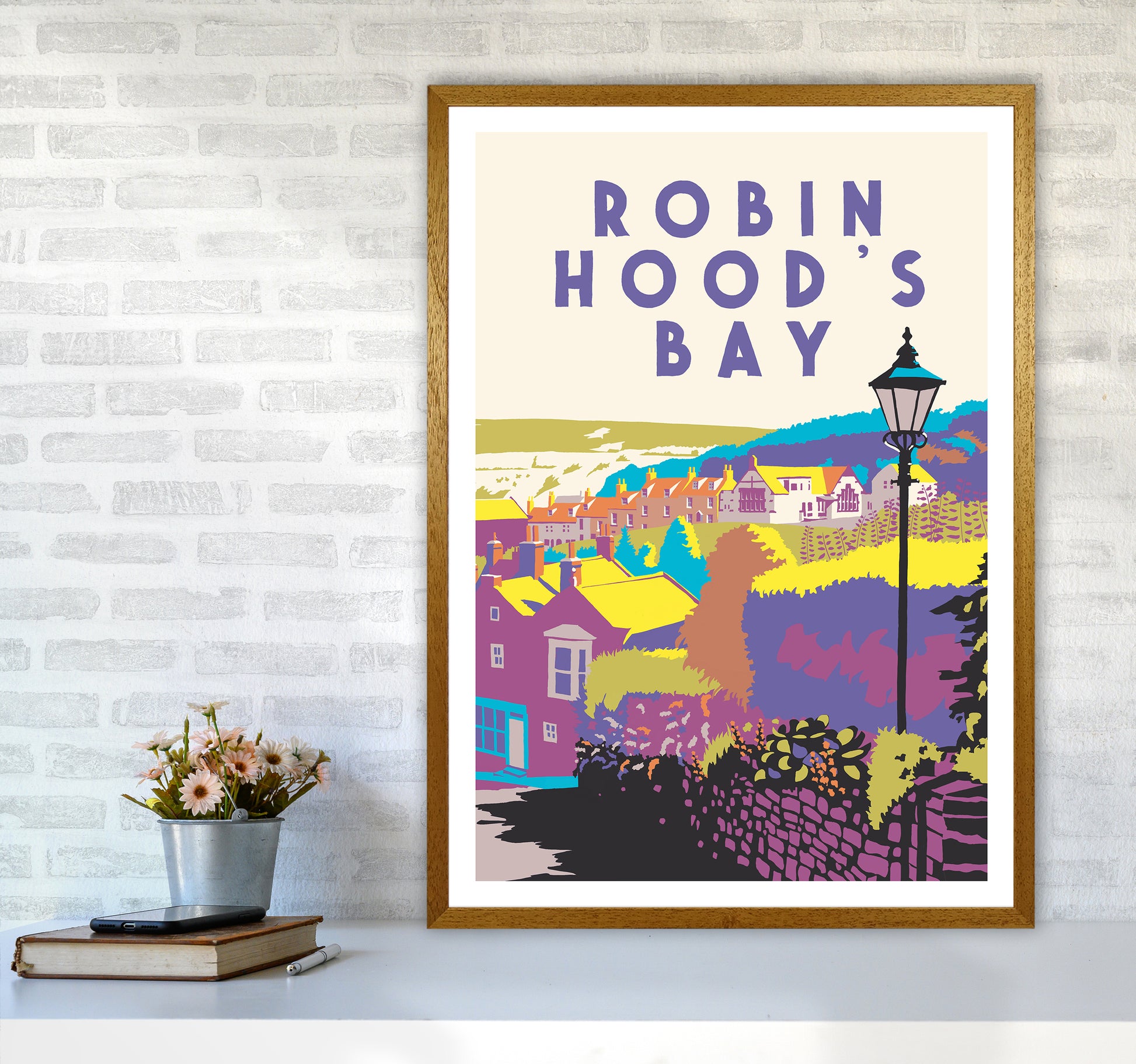 Robin Hood's Bay 2 Portrait Art Print by Richard O'Neill A1 Print Only