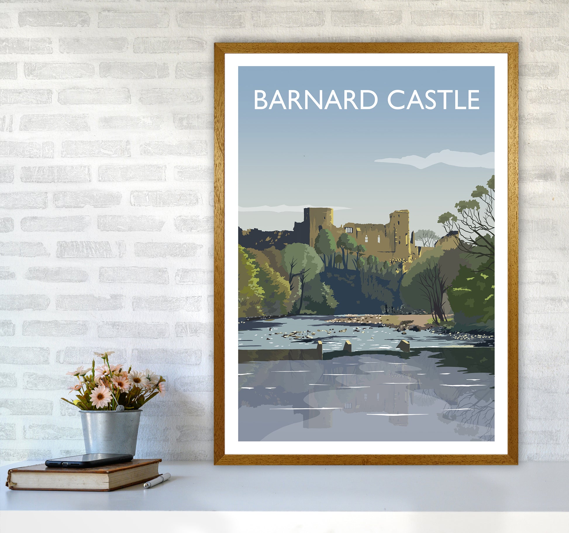 Barnard Castle 2 Portrait Art Print by Richard O'Neill A1 Print Only