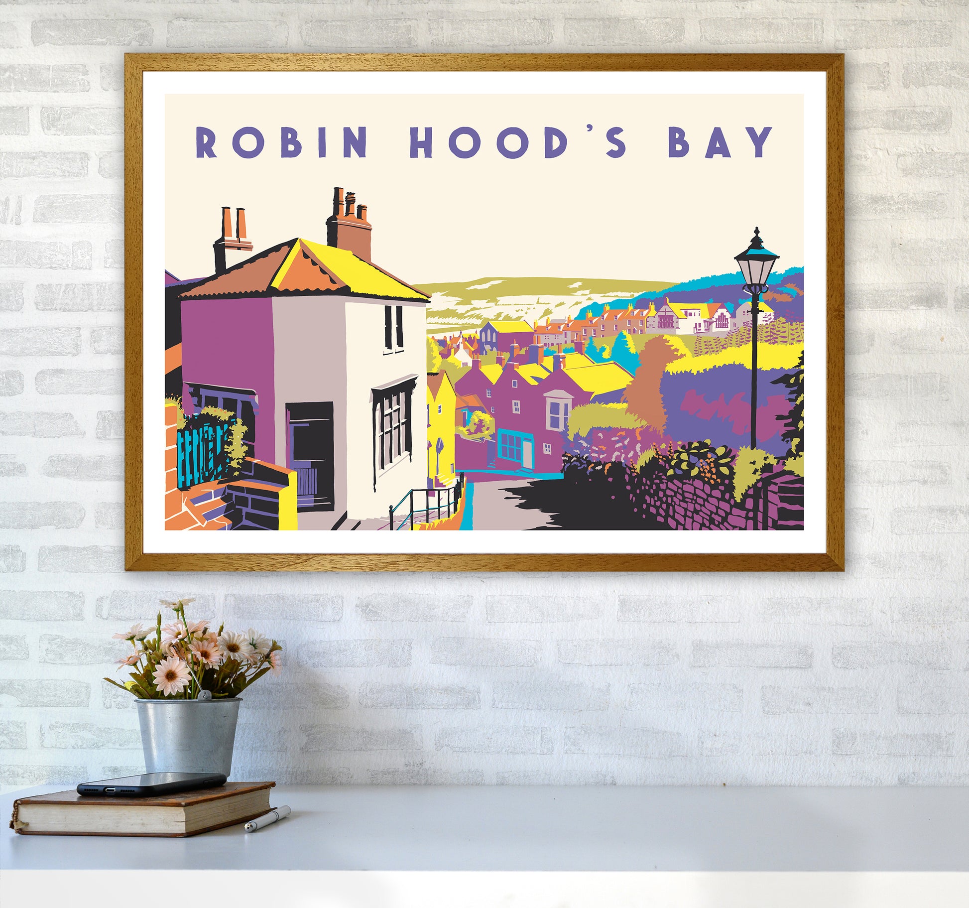 Robin Hood's Bay 2 Art Print by Richard O'Neill A1 Print Only